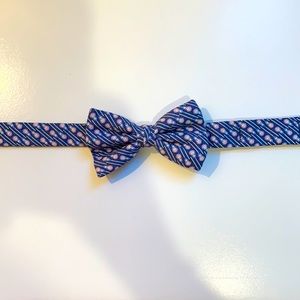 Blue lacrosse bow tie